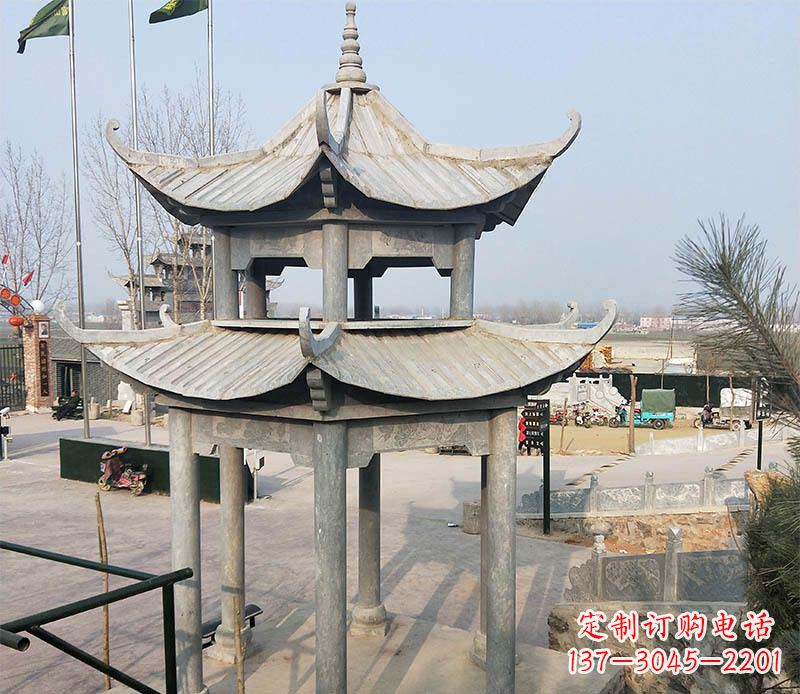 许昌双层户外凉亭石雕