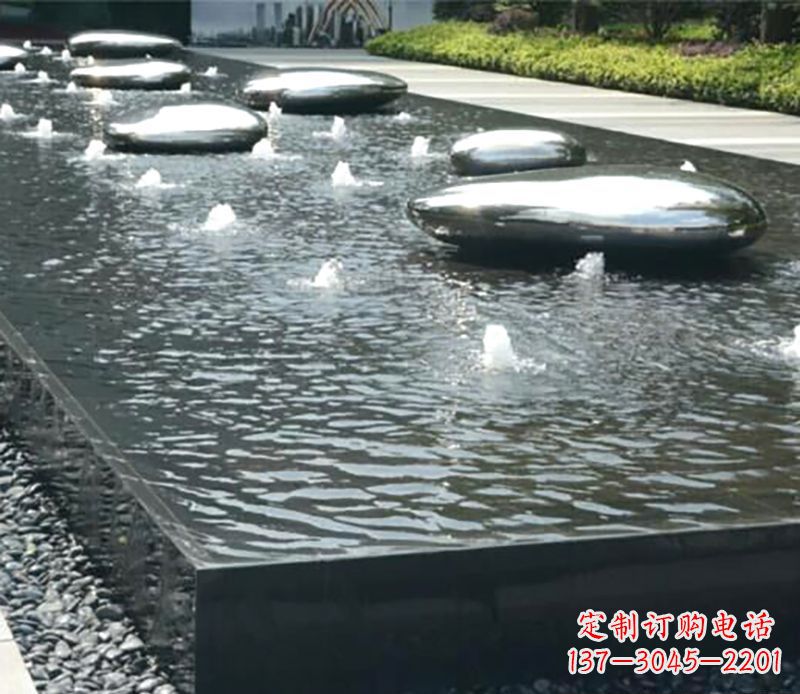 许昌水滴水池不锈钢雕塑