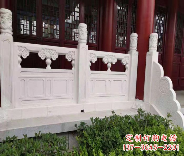 许昌寺庙景观汉白玉石浮雕栏板 (3)