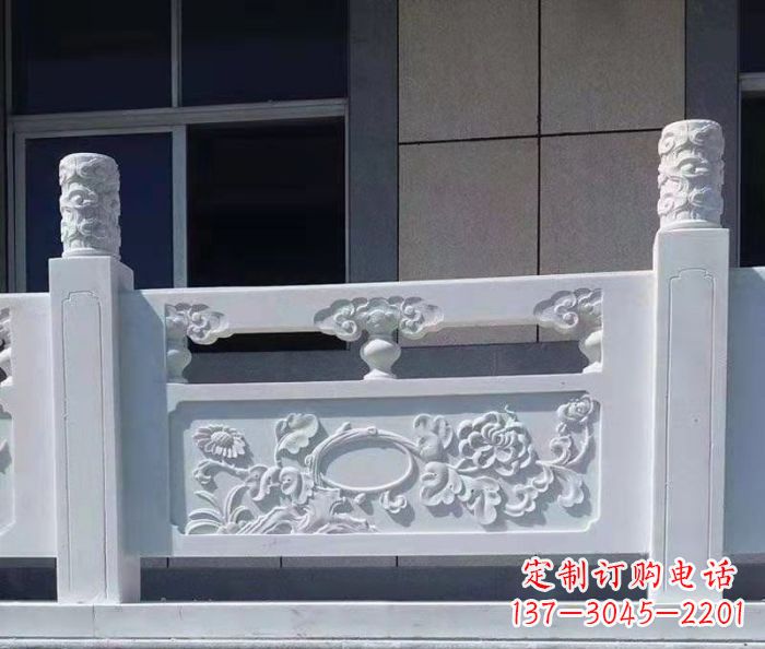 许昌寺庙景观汉白玉石浮雕栏板 (4)