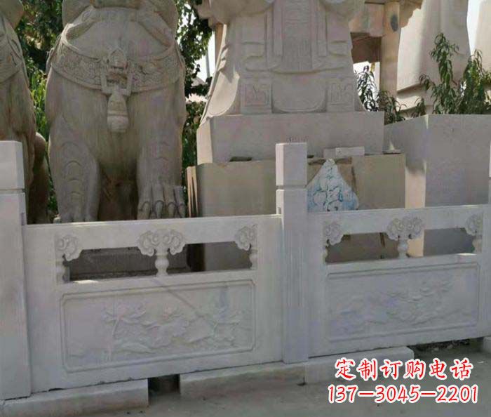 许昌寺庙景观汉白玉石浮雕栏板