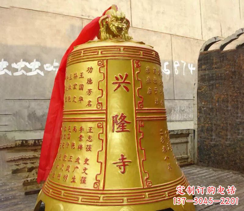 许昌寺庙景观铜钟雕塑
