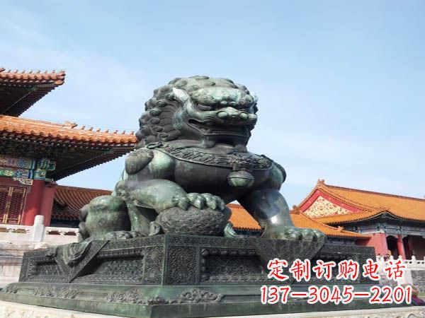 许昌寺庙青铜狮子