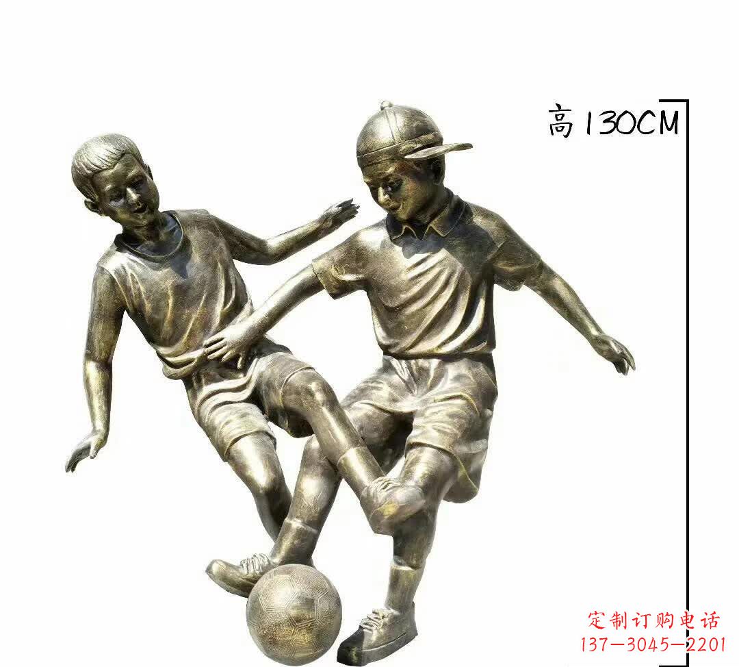 许昌踢足球人物铜雕112