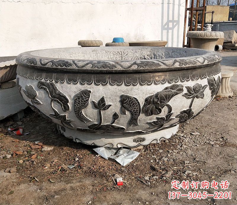 许昌庭院水缸景观石雕