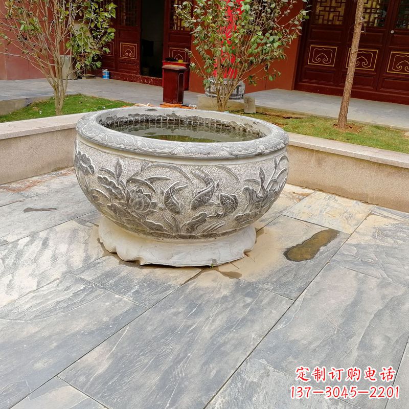 许昌庭院水缸石雕