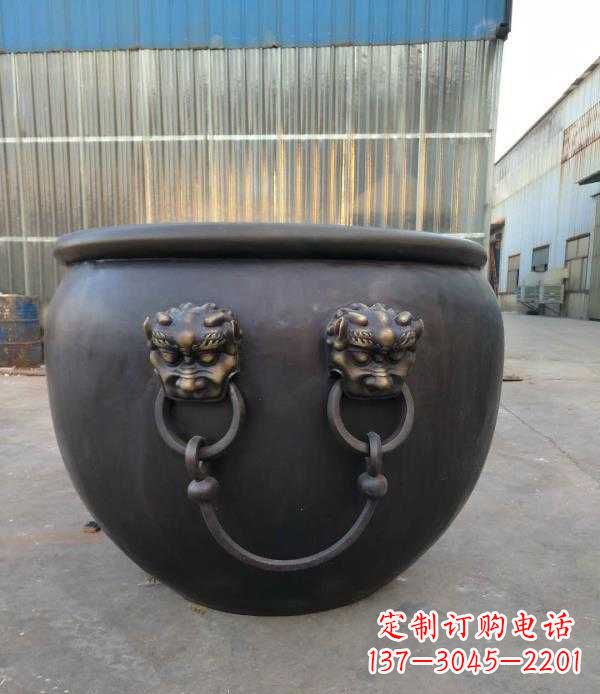 许昌庭院水缸铜雕