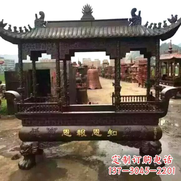 许昌铜雕纯铜香炉