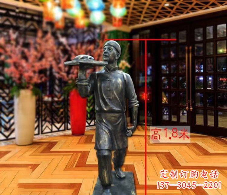 许昌铜雕店小二人物雕塑 (2)