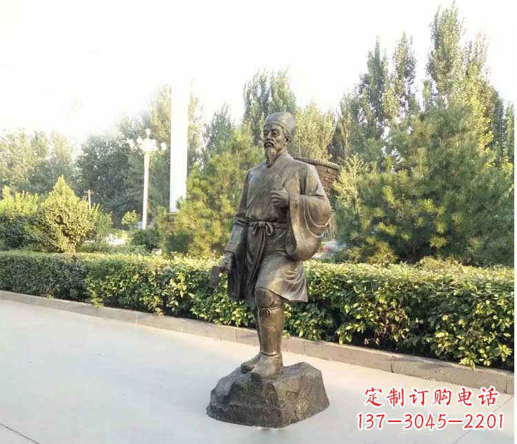 许昌铜雕古代名医李时珍雕塑