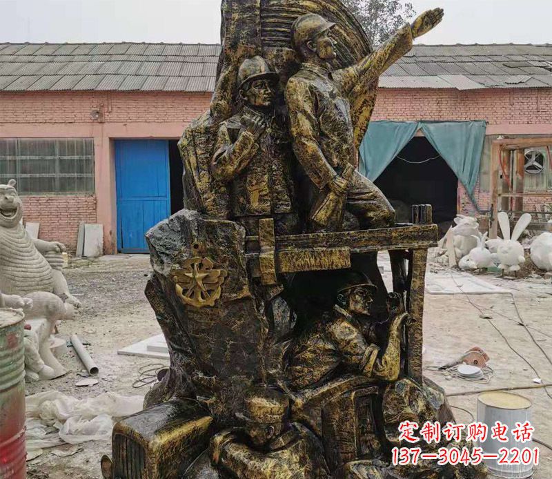 许昌铜雕广场解放战士雕塑