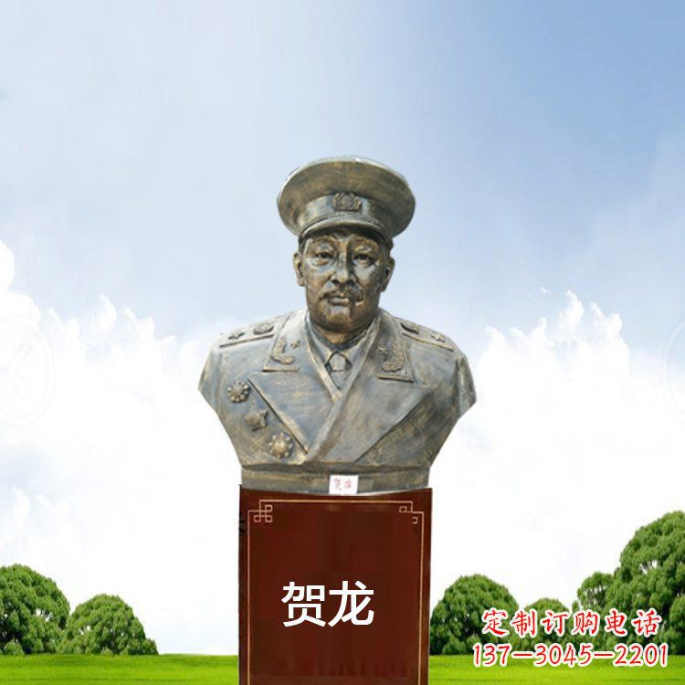 许昌铜雕贺龙头像