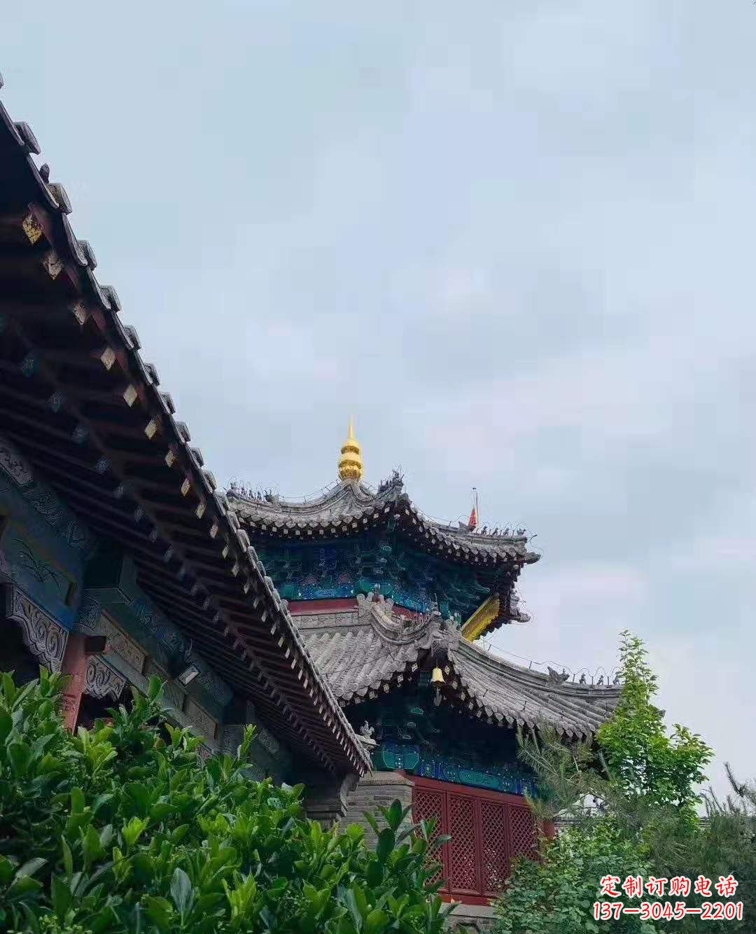 许昌铜雕葫芦塔顶寺庙摆件 