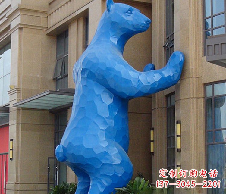 许昌铜雕几何狗熊雕塑