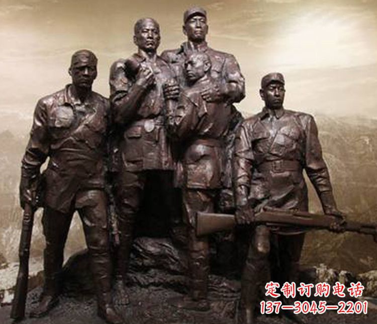许昌铜雕解放军战士雕塑
