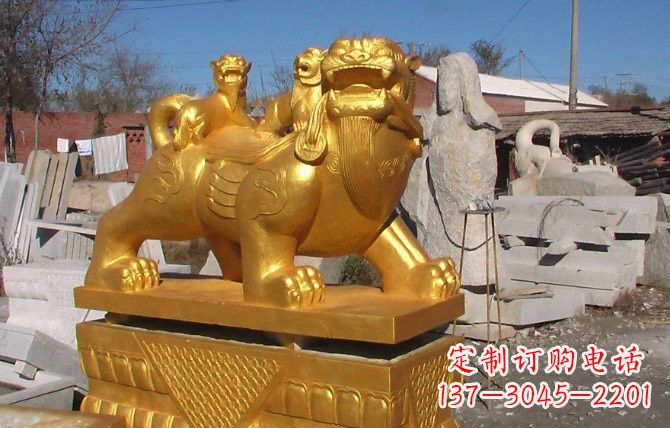 许昌铜雕母子貔貅