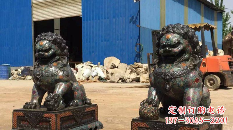 许昌铜雕企业招财狮子雕塑摆件