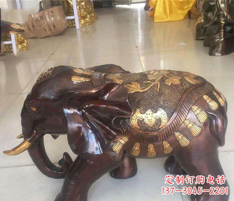 许昌铜雕室内装饰小象雕塑摆件