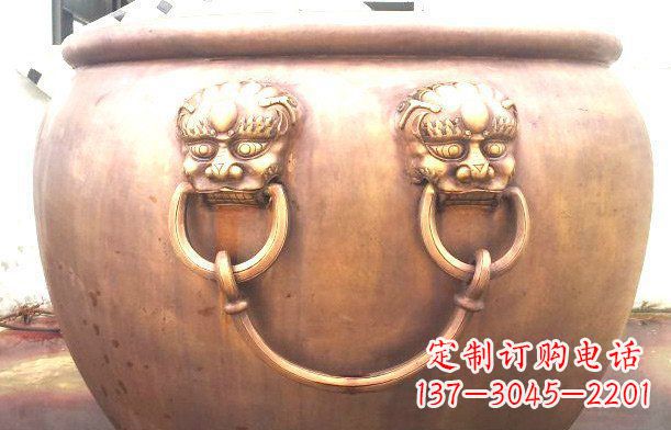 许昌铜雕水缸寺庙景观雕塑_1