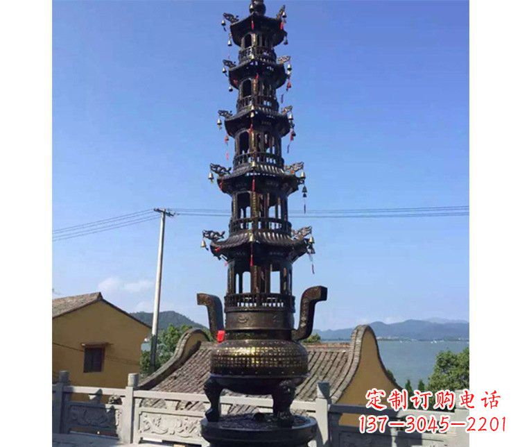 许昌铜雕寺庙大型多层香炉