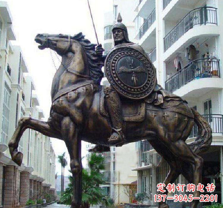 许昌铜雕西方骑马的人物