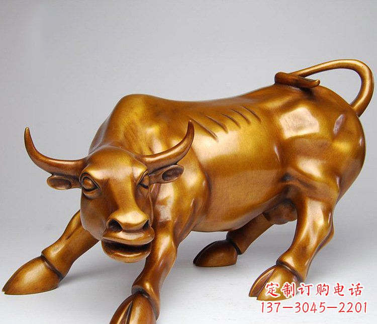 许昌铜雕小区动物牛摆件 (2)
