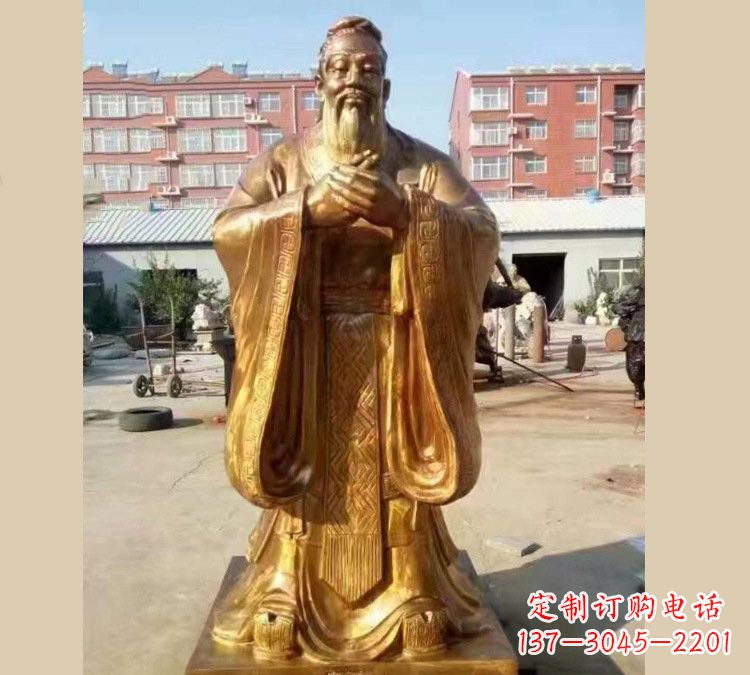 许昌铜雕校园孔子