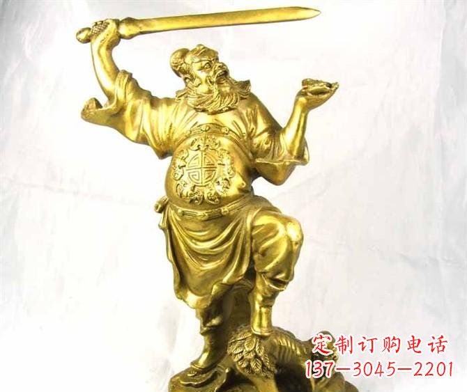 许昌铜雕赵公明古代人物雕塑