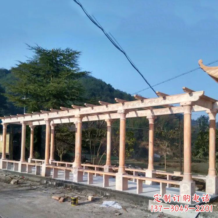 许昌晚霞红花架长廊