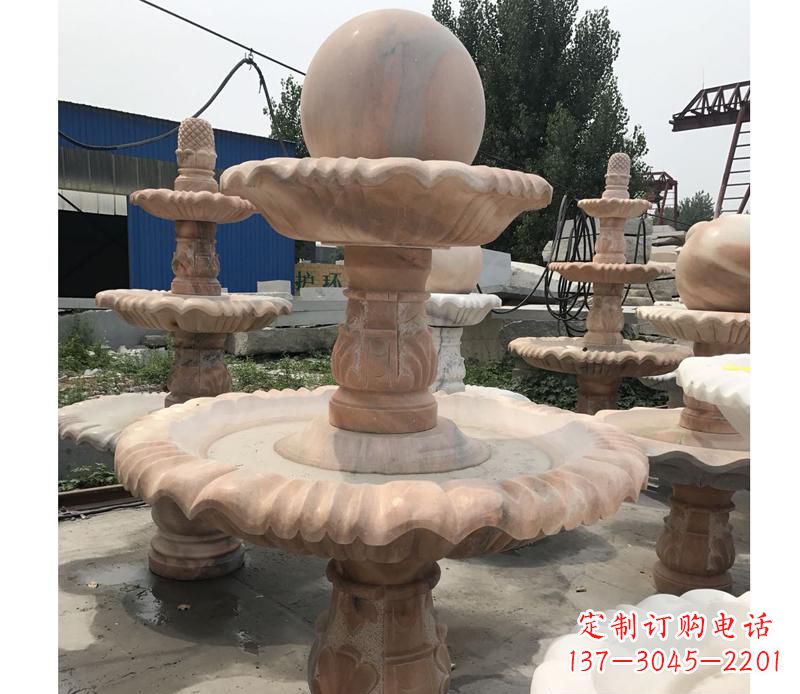 许昌晚霞红景观风水球雕塑