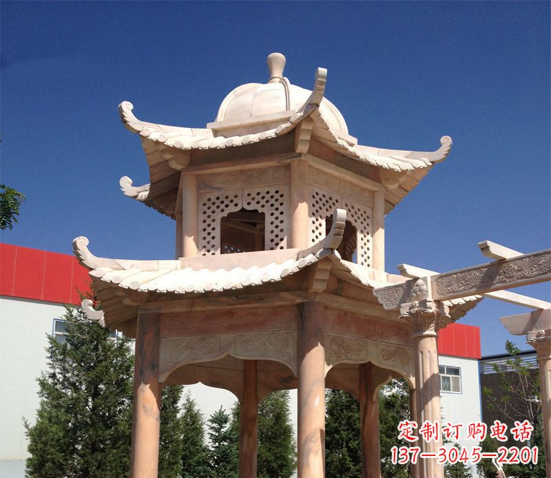 许昌晚霞红景观凉亭雕塑