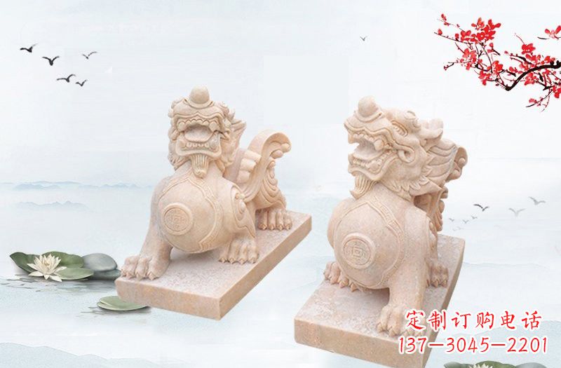 许昌晚霞红貔貅雕塑 (2)