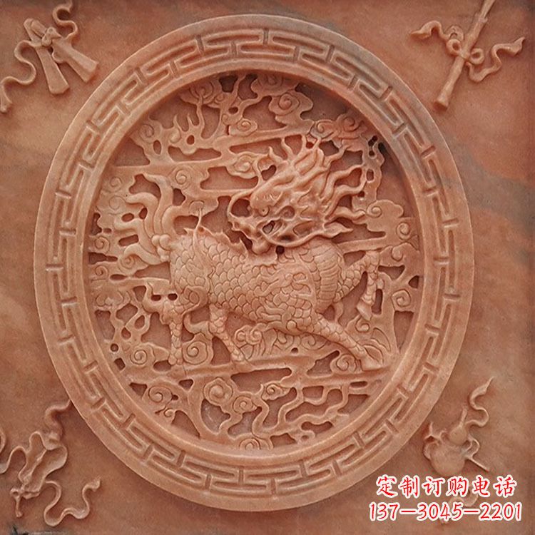 许昌晚霞红麒麟建筑装饰壁画