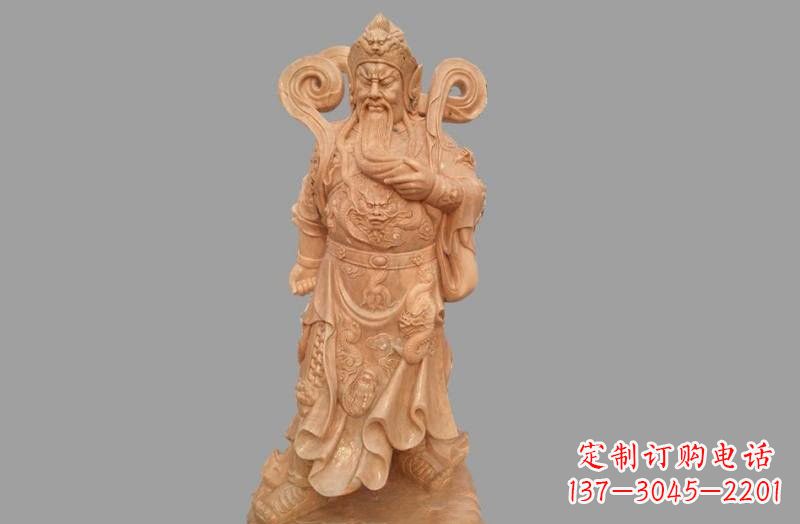 许昌晚霞红武财神关公雕像