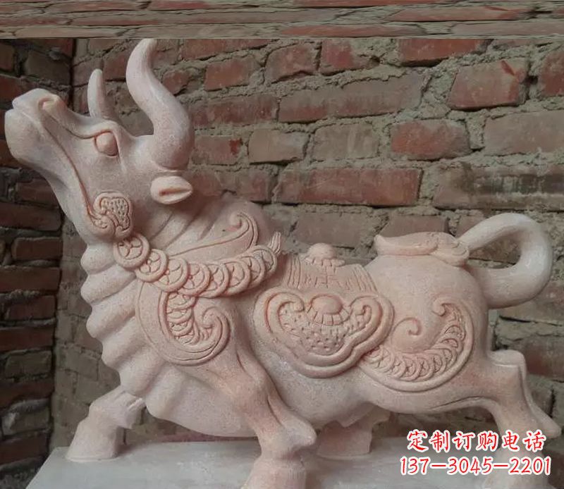 许昌晚霞红小牛雕塑