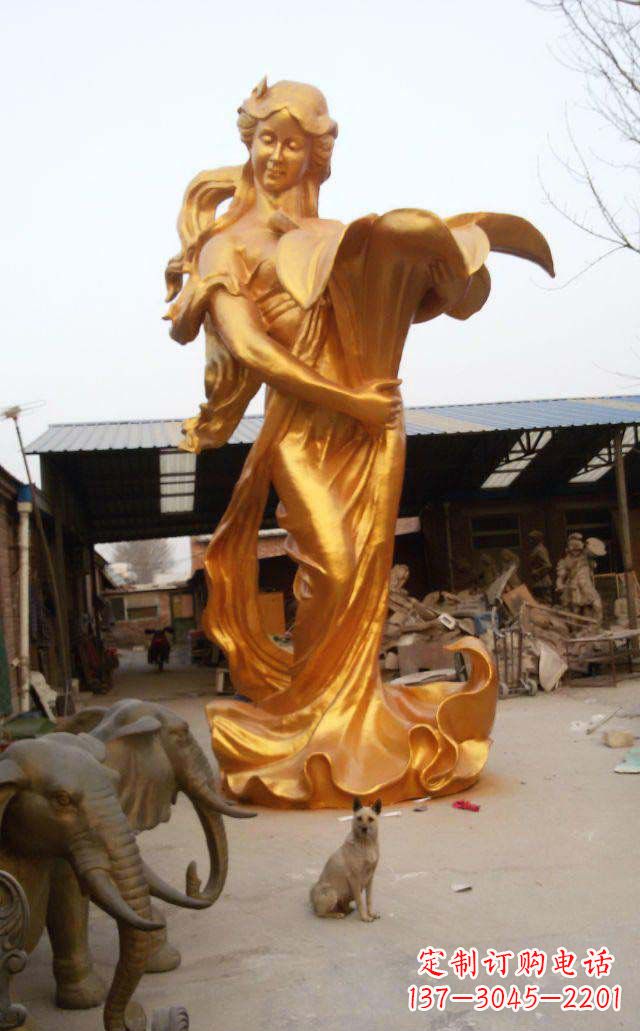 许昌西方美女人物铜雕
