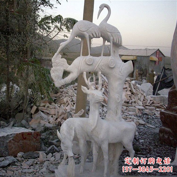 许昌仙鹤石雕景观摆件