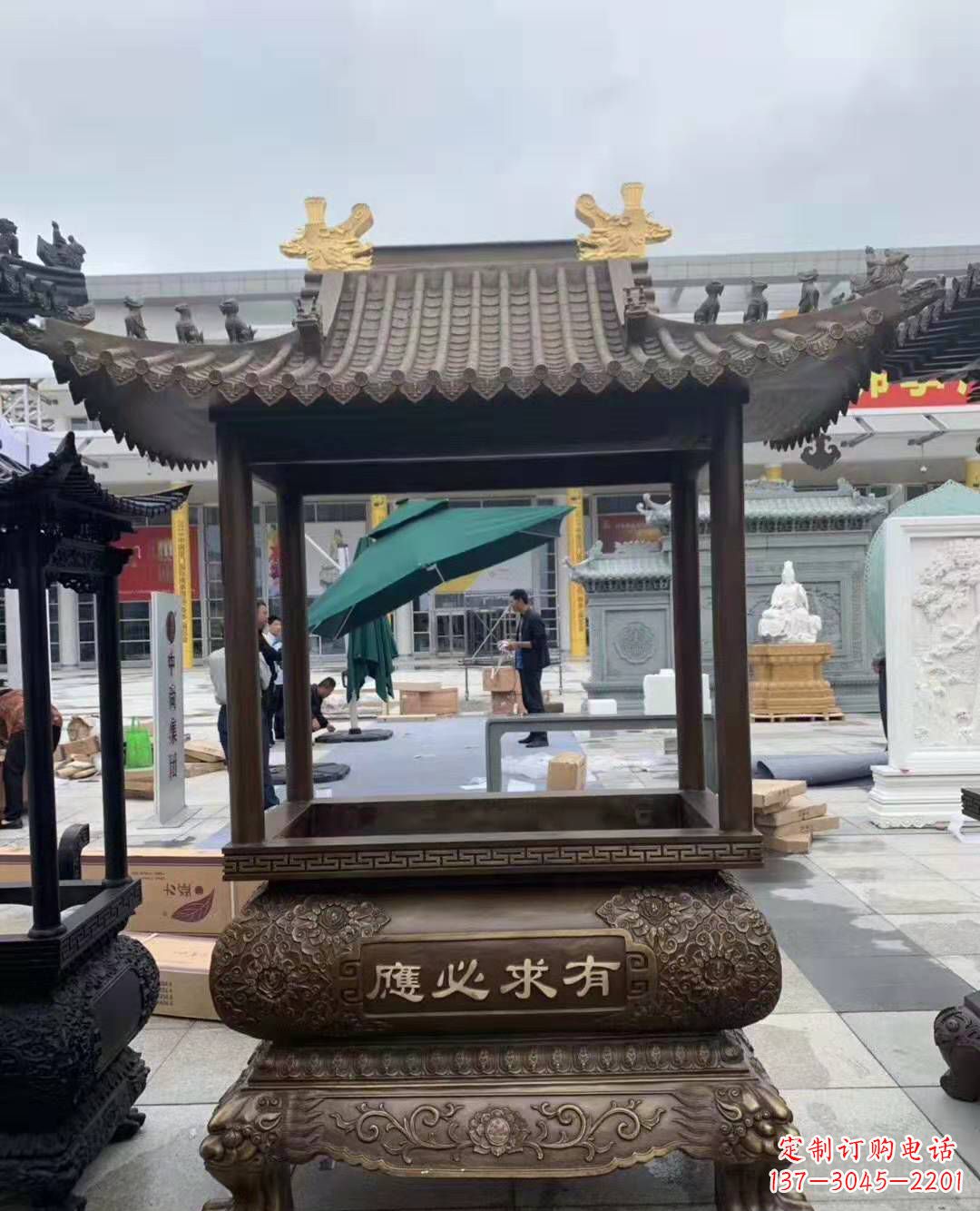 许昌香炉铜雕户外摆件寺庙景观雕塑