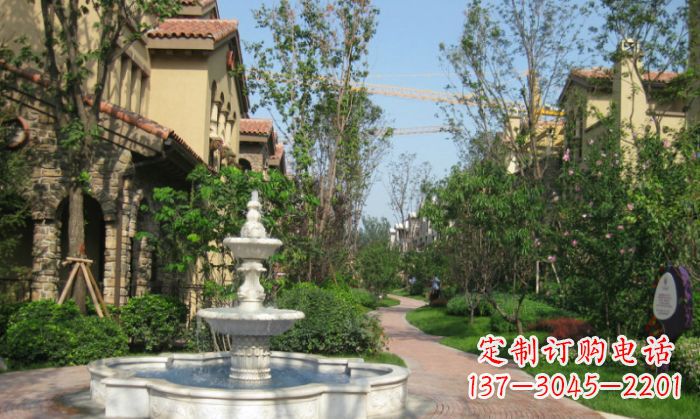 许昌小区景观大理石喷泉石雕 (5)