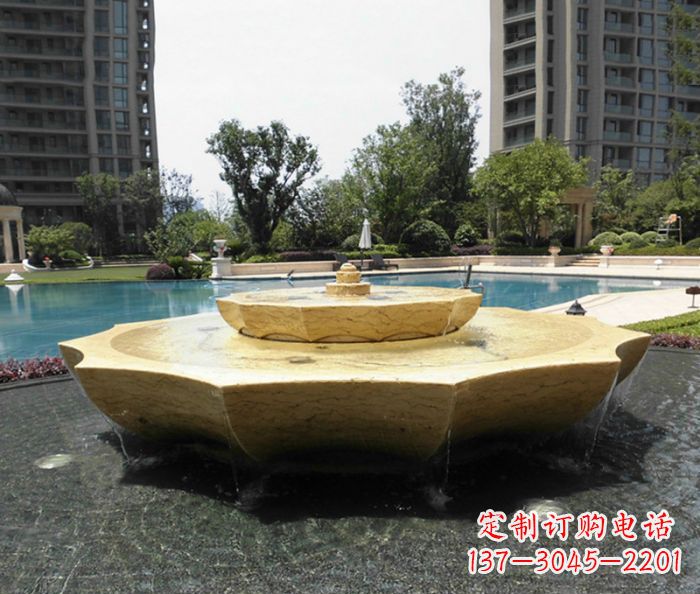 许昌小区景观大理石喷泉石雕 (6)