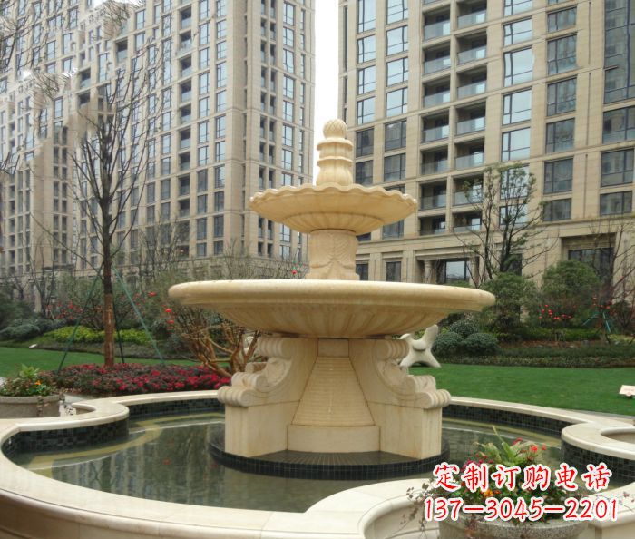 许昌小区景观大理石喷泉石雕 (8)