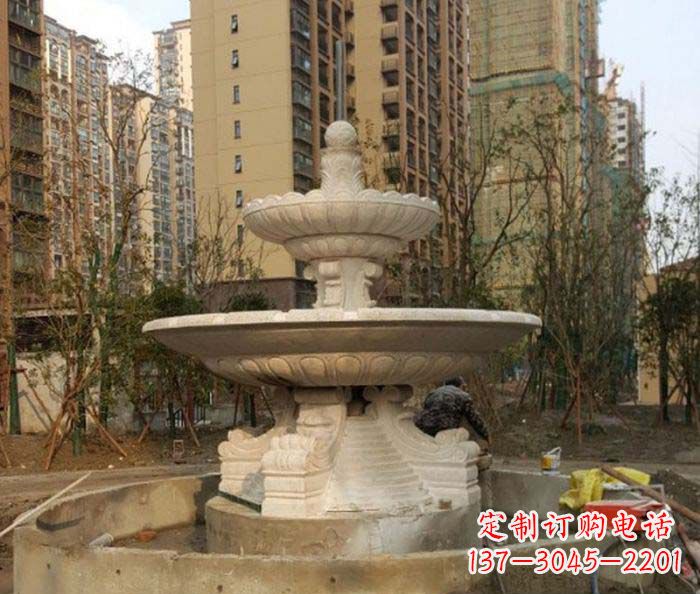 许昌小区景观大型喷泉石雕 (3)