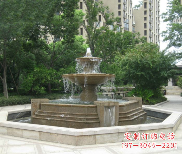 许昌小区景观大型喷泉石雕 (7)