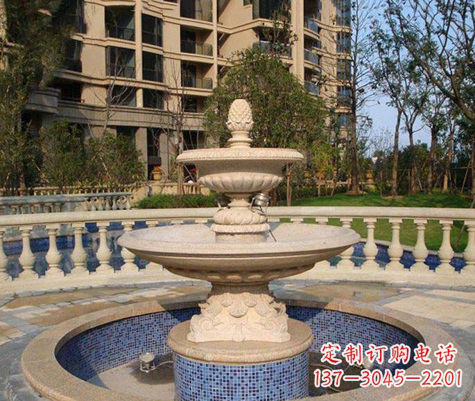 许昌小区景观多层喷泉石雕