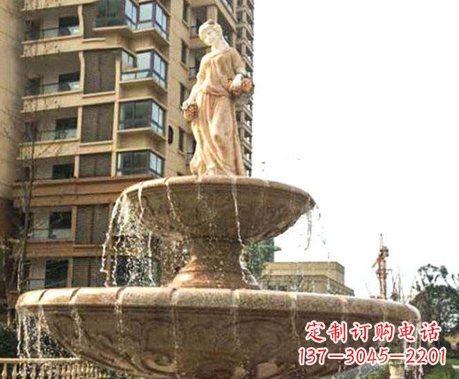 许昌小区景观西方女人喷泉石雕