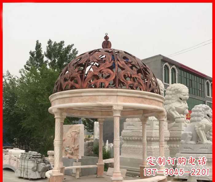 许昌小区欧式圆顶凉亭石雕_1