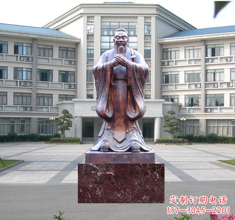 许昌校园雕塑孔子 (2)