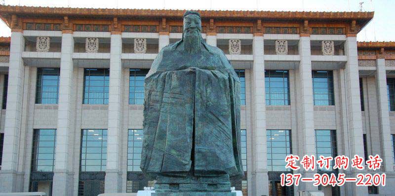 许昌校园孔子景观铜雕