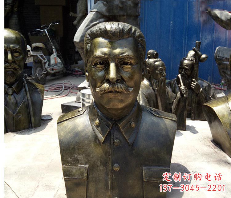 许昌校园名人斯大林胸像铜雕