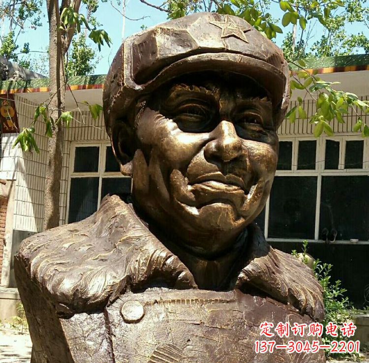 许昌校园名人朱德胸像铜雕